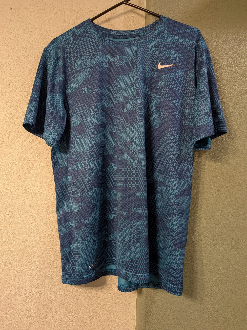 Nike Men’s Short Sleeve Performance Tee — Teal & Navy Camo